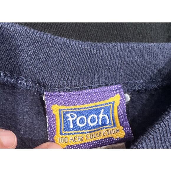 Vintage Pooh 100 Acre Collection Winnie The Pooh Navy Blue Pullover Sweatshirt - Picture 5 of 7